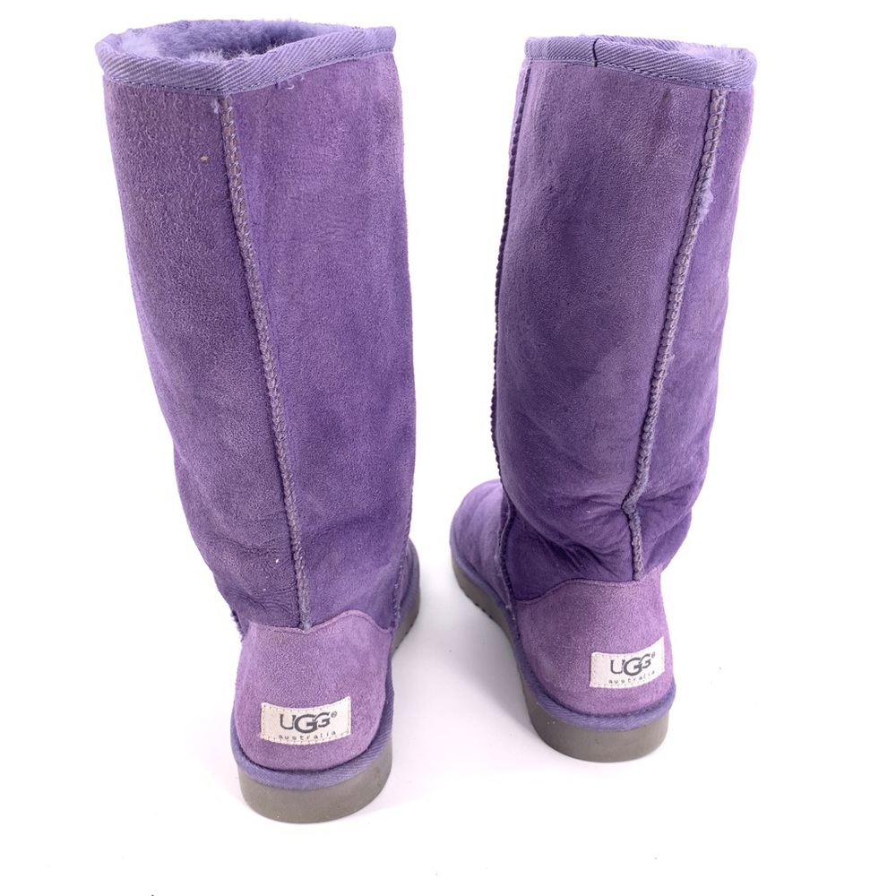 Ugg Classic Tall Purple Sheepskin Boots Size 8 - Picture 5 of 8